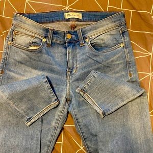 Light blue Madewell “skinny skinny” jean